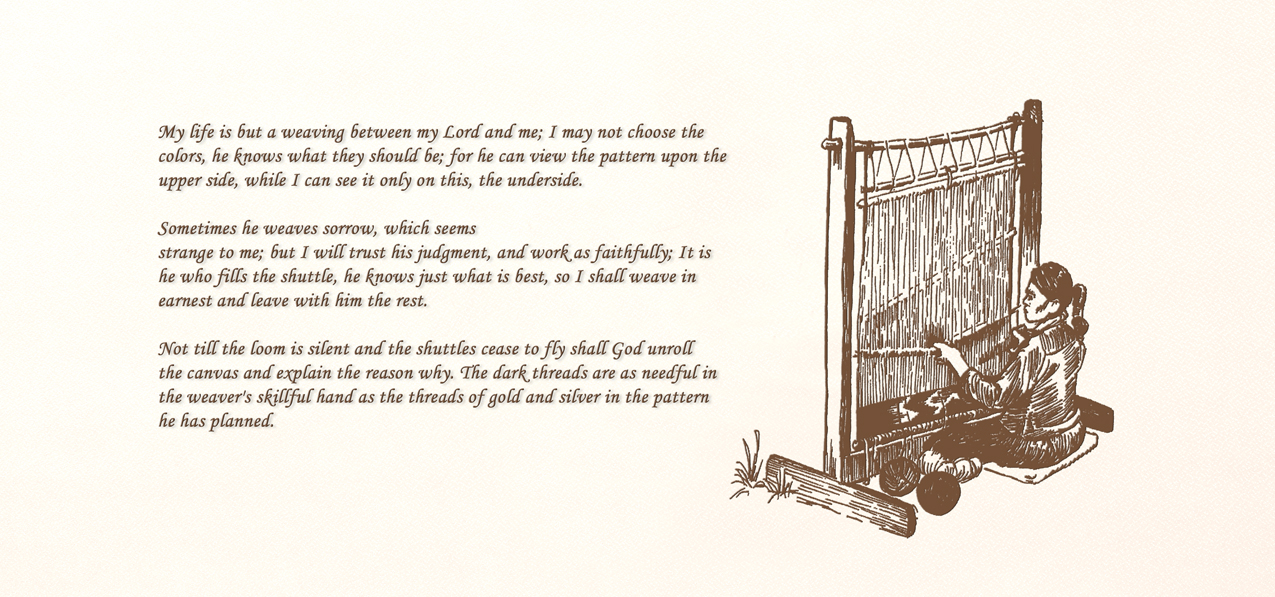 P 531 RT My Life is But a Basketweave Rosetan Faux